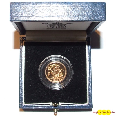 1998 Gold Proof 1/2 Sovereign - No Cert - Click Image to Close
